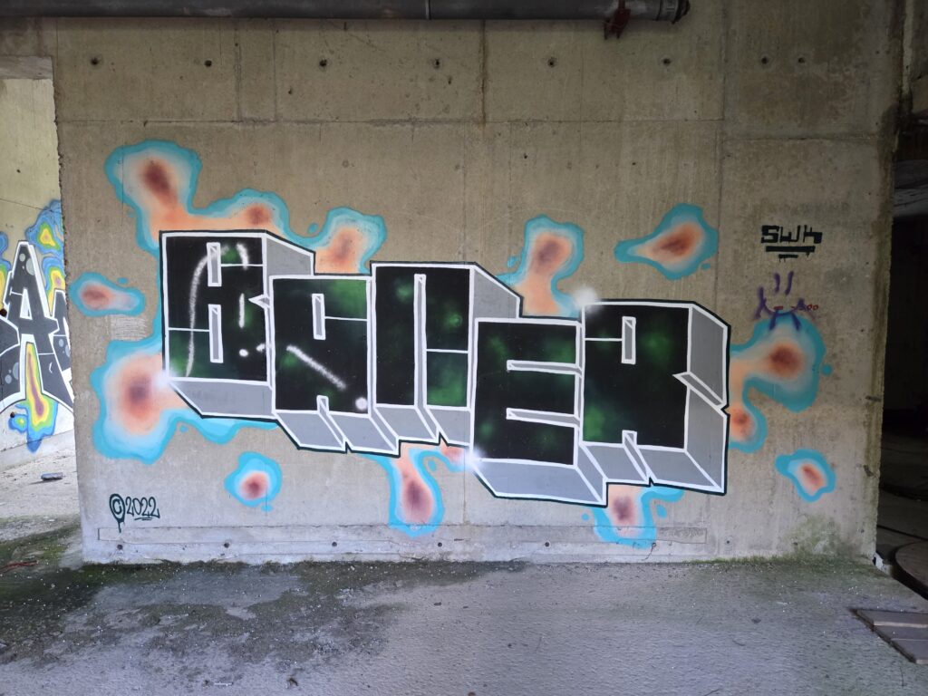 Baner graffiti block letters