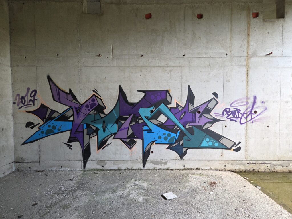 Botro graffiti blue purple Botro graffiti blue purple