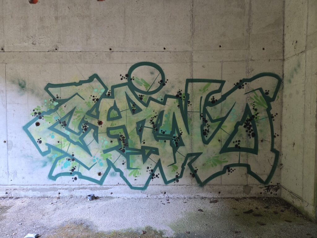 Chino green transparent graffiti