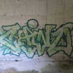 Chino green transparent graffiti