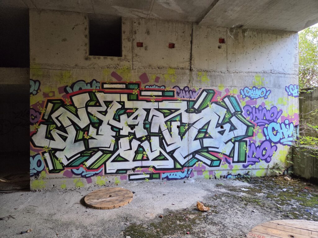 Chino white graffiti