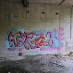 Cream color graffiti