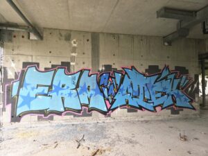 Era Atek blue prod graffiti
