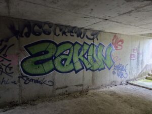 Green Zakon graffiti