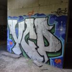 Silver YCP graffiti
