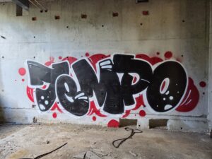 Tempo graffiti black red