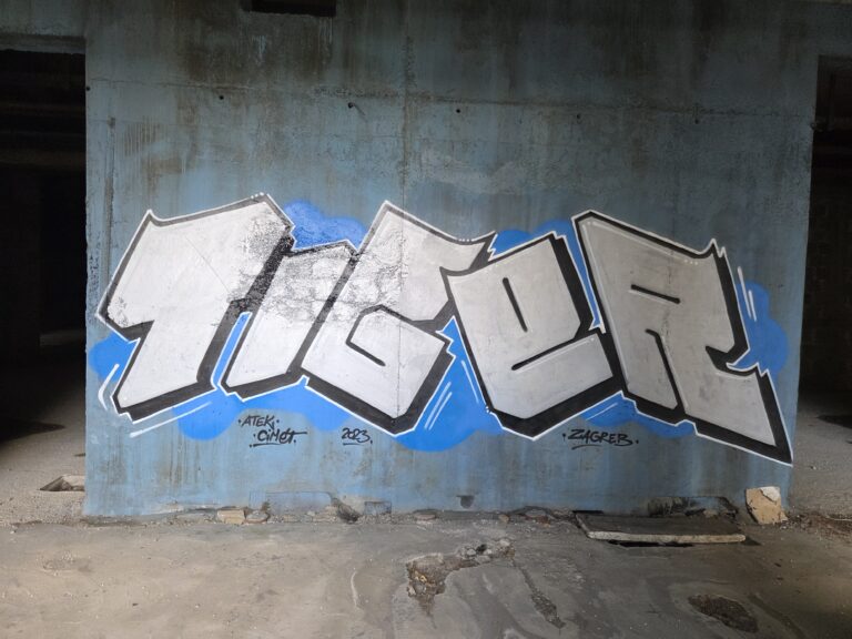 Tiger graffiti silver